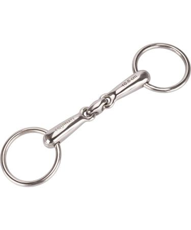 Equinate pony water bridle stainless steel 16mm double broken - anatomically shaped mouth -friendly teeth with gentle action - laser -engraved size 9.5cm
