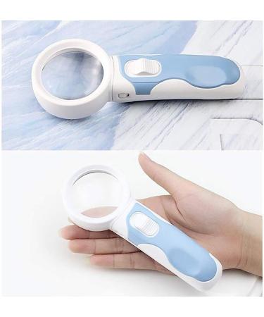 Magnifying Glass with Light 5X for Reading Inspection Hobbies - with a Lens Cloth Bag Magnifier/Blue Comfortable Anniversary - Buy Online on GoSupps.com