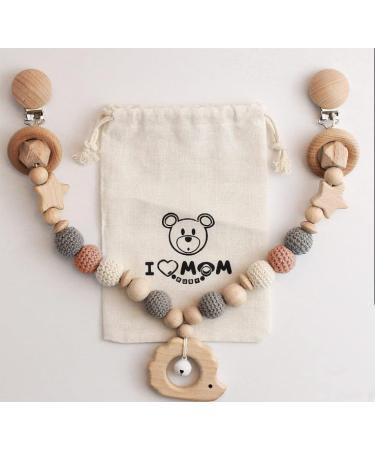Bogoro Pink Wooden Baby Stroller Chain Toys | Perfect Gifts for Newborns & Toddlers - Buy Online on GoSupps.com