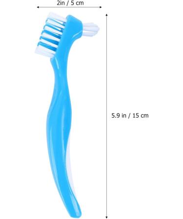 3pcs Double Sided Hard Denture Brush Set with Ergonomic Rubber Handle - Portable Denture Care Tool - Buy Online on GoSupps.com