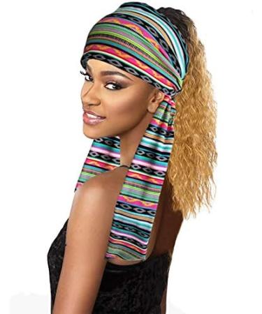 GDcome Black Tie Headbands Elastic Head Tie Edge Wrap Wide Bohemian Headband Edge Laying Scarf for Wigs Grip Band Headband for Makeup Facial Sport Yoga ( 1 piece) (F) (boho 4) - Buy Online on GoSupps.com
