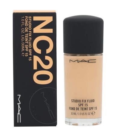 MAC Studio Fix Fluid SPF 15 NC20 Clear - Acne & Blemish Fighting Foundation - Buy Online on GoSupps.com