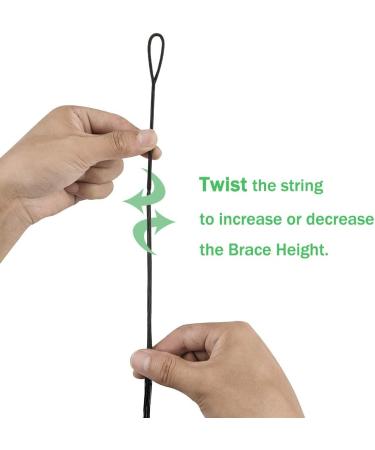 Deerseeker Dacron Bow String Set - 14 Strand Replacement Bowstring for Recurve Bow - 48-70 inches - Archery AMO 62 - 2 Nock Points Included - Buy Online on GoSupps.com