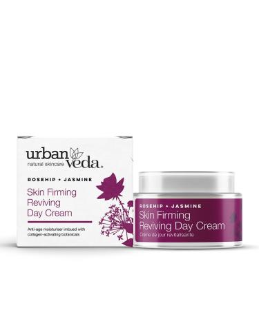 Urban Veda Skin Firming Reviving Day Cream| For Mature Tired & Wrinkled Skin| Anti Age & Anti Wrinkle |Rosehip oil Rose Geranium oil & Pomegranate extract|Light Moisturiser Face Women and Men| 50 ML