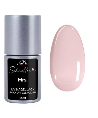 SN SCHNELLAC Mrs UV nail polish pink opaque Vegan Gel Polish pink rose nude nature Shellac Nail Gel Polish color gel 10 ml