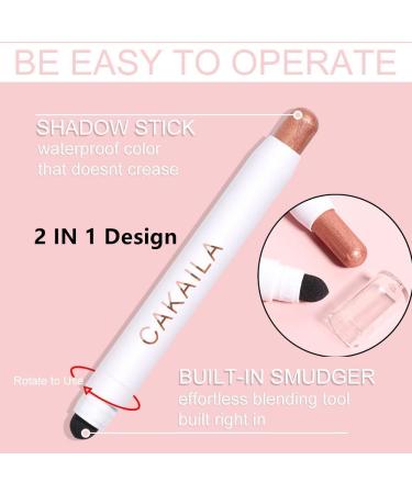 Go Ho Shimmer Cream-to-Powder Eyeshadow Stick - Waterproof 2-in-1 Taupe Shimmer Eyeshadow Pencil Crayon for Easy Application - Buy Online on GoSupps.com