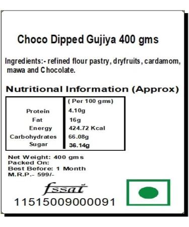 Ghasitaram Gift Holi Sweets Holi Gifts Holi Hamper Choco Dipped Gujiya 400 GMS |Gift for Diwali Holi Rakhi Valentine Christmas Birthday Anniversary Her Him| - Buy Online on GoSupps.com