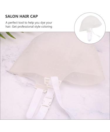 LALAFINA 2 Sets Silicone Highlighter Cap Bear Ears Clips Hats Hair Coloring Hat Hair Dye Tools Hair Coloring Kit Diy Highlight Hat Caps Clamshell Head Cap Silica Gel Frosted White - Buy Online on GoSupps.com
