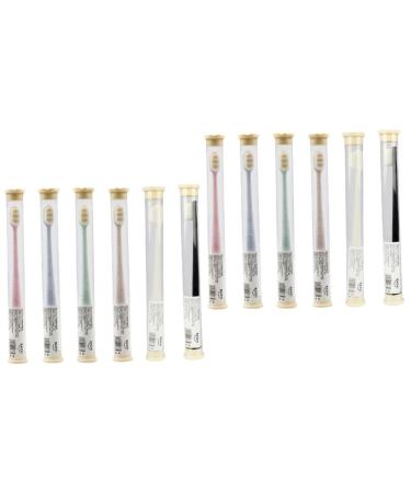 Minkissy 12 pc wangan hair toothbrush hand toothbrush toothbrush cleaning children's toothbrush ultra -like toothbrush portable toothbrush standard captivity pbt household pregnant woman