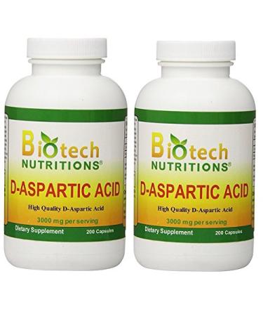 D-aspartic Acid Dietary Supplement 3000 Mg (400 Capsules)