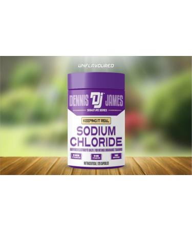Dennis James Signature Series Sodium Chloride 1000mg | 120 Capsules | Electrolyte Support Hydration Balance & Muscle Function | Non-GMO | 120 Servings - Buy Online on GoSupps.com