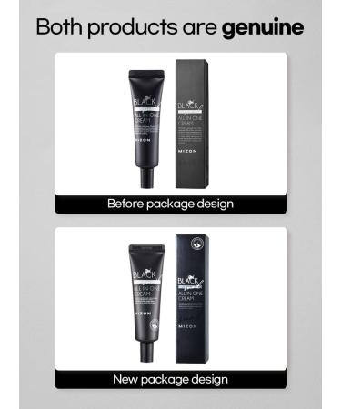 MIZON Black Snail All In One Cream - Premium Korean Skin Care for Intensive Repair and Moisturizing - Snail Mucin Extract for Wrinkle and Firming Care - 35ml - Buy Online on GoSupps.com