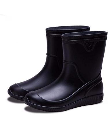 Laple Men's Slip-On Waterproof Non-Slip Rain Boots - Size 9, Black - Buy Online on GoSupps.com