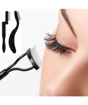 4 Pcs Folding Eyelash Comb & Eyebrow Brush Set | Spoolie Mascara Separator & Metal Teeth Grooming for Defined Lashes & Brows - International Shipping Available - Buy Online on GoSupps.com