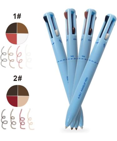 piuryue 4-In-1 Makeup Pen Touch-Up Pen Makeup Eyebrow Pencil Waterproof 4 Colors Multi-Function Makeup Beauty Pen 02 - Buy Online on GoSupps.com