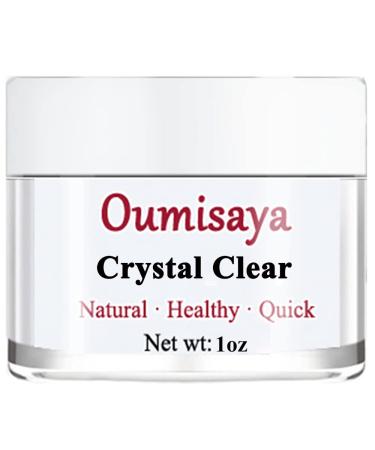 Oumisaya Crystal Clear Nail Dip Powder 1OZ(FL.OZ) ClearPowder