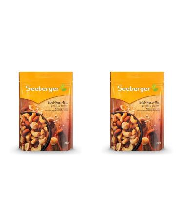Seeberger Edel-Nuss-Mix: Nut-Kern mix of delicious peanut kernels almonds cashew nuts and macadamias-roasted & salted vegan (150 g) (pack with 2) 150 g (2 pack) 150 g (1 Pack)