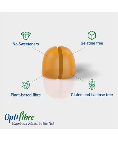 OptiFibre Peach Flavour Prebiotic Gummies | 60 Vegan Gummies | 2 Months Supply | Adults & Kids 4+ | Fiber Supplement - Buy Online on GoSupps.com
