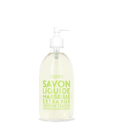 Compagnie de Provence Savon de Marseille Extra Pure Liquid Soap - Fresh Verbena - 16.7 Fl Oz Glass Pump Bottle Fresh Verbena 16.7 Fl Oz (Pack of 1)