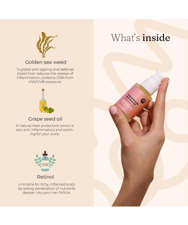Scalp & Strands Elixir Hair Oil - 2-in-1 Serum for Curly/Wavy Hair | Lightweight Hydration & Shine | Golden Seaweed & Retinol Heat Protection | 1.1 Fl Oz - International Shipping Available - Buy Online on GoSupps.com
