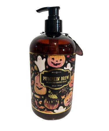 Pumpkin Brew Halloween Scented Hand Soap 710ml/24 oz Black Bottle with Ghost and Jack-o'-lantern Design - Buy Online on GoSupps.com