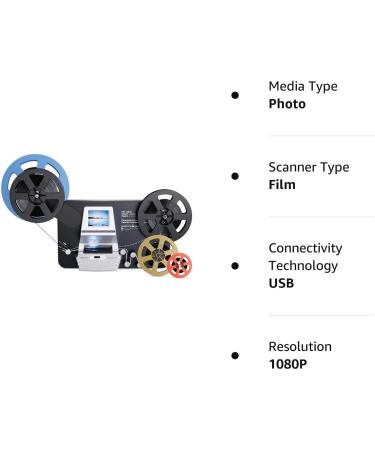 8mm & Super 8 Reels to Digital Film Scanner Converter - 1080P MP4 Files - 32GB SD Card - Buy Online on GoSupps.com