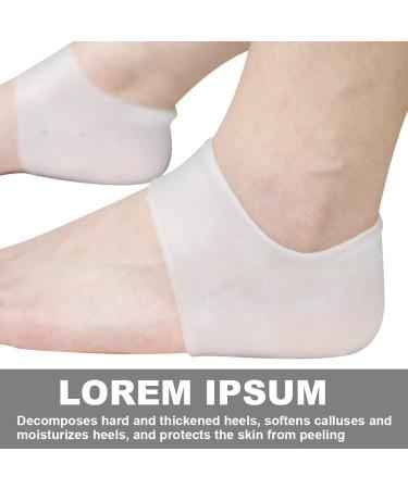 2 Pairs Silicone Gel Heel Socks - Cracked Foot Skin Care Pressure Relief & Pain Reduction - 4 Pieces - Buy Online on GoSupps.com