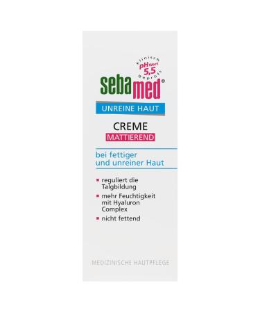 Sebamed Impure Skin Cream - Mattifying Sebum Control & Blemish Prevention | 50 ml - Buy Online on GoSupps.com