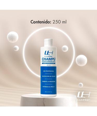 LuxHair Shampoo and Conditioner for Natural and Synthetic Hair. Color Protector for Natural Hair or Hairpieces (Brown and Black) | 250 ml | - Buy Online on GoSupps.com