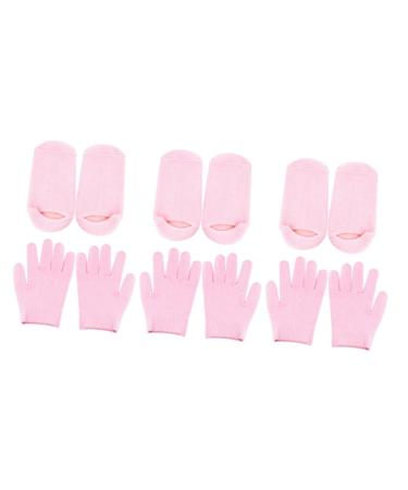 POPETPOP 6 Pairs Hydrating Glove Foot Moisturizing Spa Gloves Socks for Woman Gloves for Dry Hands Gloves Overnight Womens Socks & Hosiery Moisturizing Socks Hand Cream Mittens Women's