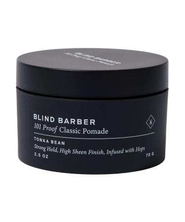 Blind Barber 101 Proof Classic Pomade - Styling Pomade for Men - Strong, Malleable Hold & High Shine Hair Product For Guys - Water Based (2.5oz / 70g)