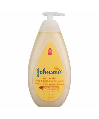 Johnsonâ€™s Baby Skin Nourish Shea & Cocoa Butter Wash - 16.9 fl oz (500 ml) | Gentle Moisturizing Cleanser - Buy Online on GoSupps.com