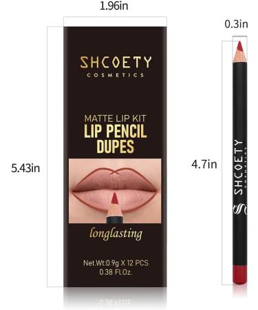 Baorder 12 Colors Matte Lip Liner Set | Waterproof & Long-Lasting Nude Lip Pencils for Defining Lips - Buy Online on GoSupps.com
