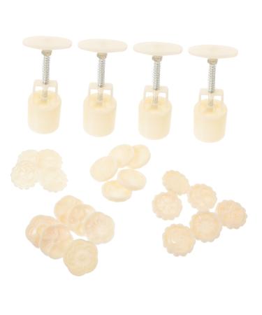 COHEALI 4 Sets DIY Molds for Moon Cake Baking Tools Stamp Moon Cake Machine Hand Pressure