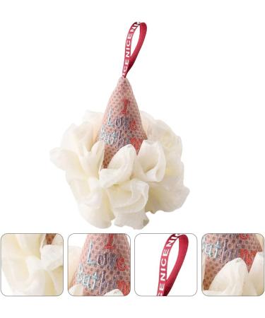 1pc Ice Cream Bath Ball Body Scrubber Sponge Ice Cream Loofah Sponge Mesh Pouf Bath Sponge Body Exfoliator Mesh Bath and Shower Sponge Men Body Wash Polyester Gel Girl Child White - Buy Online on GoSupps.com