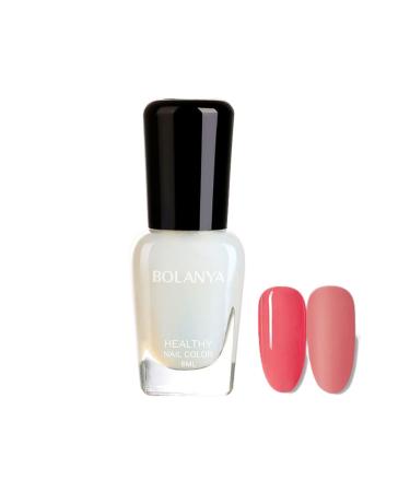 Clear Nail Varnish Shiny Top Coat Gel Fast Drying Clear Nail Gel Polish - High Gloss Finish & Long-Lasting No Need UV/LED Lamp Cure Air Drying (8ml) Clear Top Coat
