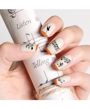 3D Musical Note Nail Sticker Set - Black Notes Decals for Musical Manicure - Buy Online on GoSupps.com