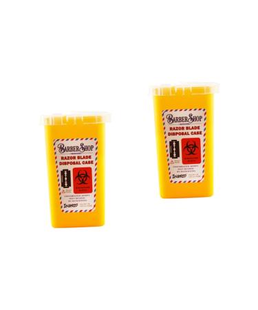 FRCOLOR 2 STK mini waste bucket waste disposal container for razor blades blade razor blade fall hairdresser container for rapid needle-filling bucket small protection travel automatically