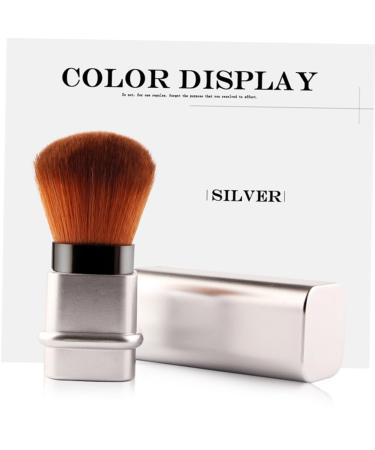 FRCOLOR Retractable Blush Brush - Travel-Friendly Powder Brush for Loose Powder & Highlight Makeup | Silver 2.7cm - Buy Online on GoSupps.com