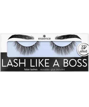 essence lash like a boss false lashes artificial eyelashes No. 06 black long -lasting volume -giving vegan without microplastic particles nanoparticles free without perfume 1 pair)