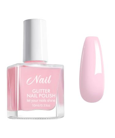 Baby Pink Nail Polish - Pink Nail Polish - Light Pink Nail Varnish Quick Dry - Water Based and Non-Toxic Formula Long Lasting Nail Polish - French Nail Manicure Salon DIY