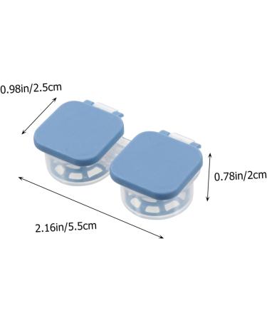 Coolhiya Portable Glasses Case & Contact Lens Container - Automatic Storage for Lentils - Travel Size Blue Box (5.5x2.5x2cm) - International Shipping Available - Buy Online on GoSupps.com