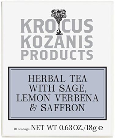 KROCUS Krocus Kozanis Herbal Tea with Sage Lemon Verbena & Saffron (10 Tea Bags)