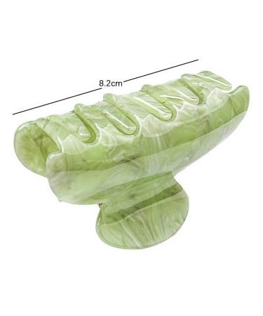 2 Pcs Green Acrylic Hair Claw Clips - Medium 3.2 Inch Hair Clamps for Women Girls - Christmas Gift Hair Accessories - Buy Online on GoSupps.com