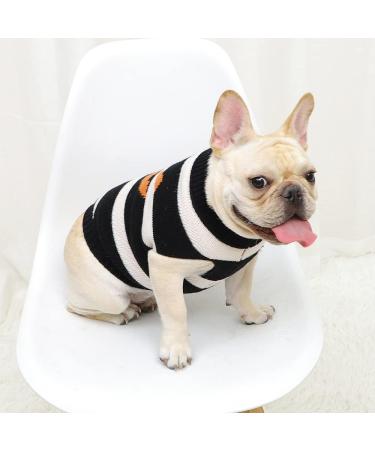 Buy Cute Round Neck Dog Sweater - Warm Soft Pet Clothes for Small Dogs | Black S - International Shipping Available - Buy Online on GoSupps.com