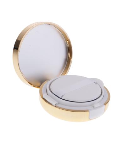 Empty Powder Jar Makeup Container 15ml with Soft Sponge - Gold | Refillable Cosmetic Organizer - Buy Online on GoSupps.com
