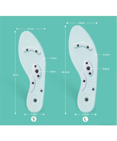 Magnetic Acupressure Insoles for Pain Relief | Cuttable Foot Massage Inserts for Men & Women - Thin Reflexology Soles - Buy Online on GoSupps.com