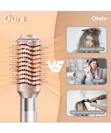 500 Million Negative Ions Hair Dryer Brush 6-in-1 | 140 000 RPM Professional Hot Air Brush for Fast Drying Curling & Straightening Hair - Buy Online on GoSupps.com