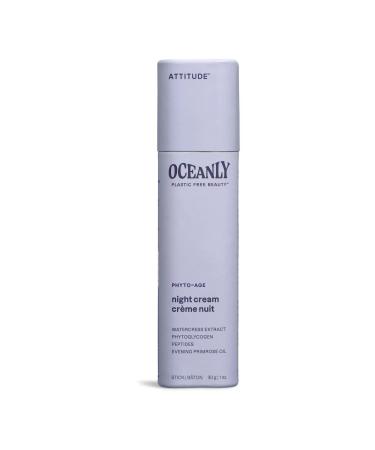 ATTITUDE Oceanly Night Cream Bar EWG Verified Plastic-free Plant and Mineral-Based Ingredients Vegan and Cruelty-free Face Moisturizing Products PHYTO AGE Unscented 1 Ounce PHYTO-AGE 1 Fl Oz (Pack of 1)
