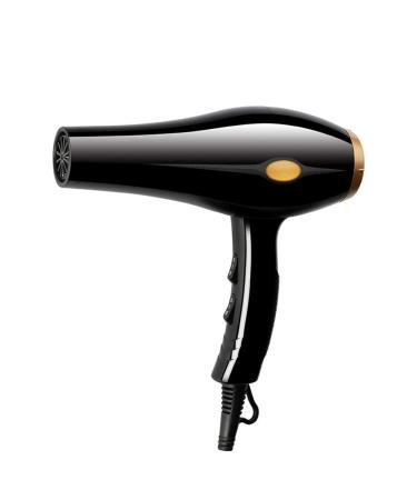 High Power Hair Dryer Professional Ionic Hair Dryer 2000W Salon Lightweight Hairdryer Hairdryer with Hot-Cold Heat Setting for Home & Salon 2 Metre Power 220V-240V Black Small Gift